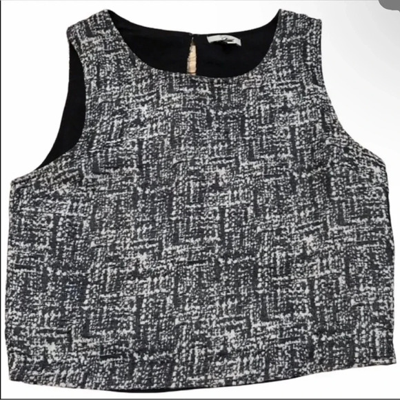Joie Mintelle Black White Crop Top Size S - Picture 2 of 10
